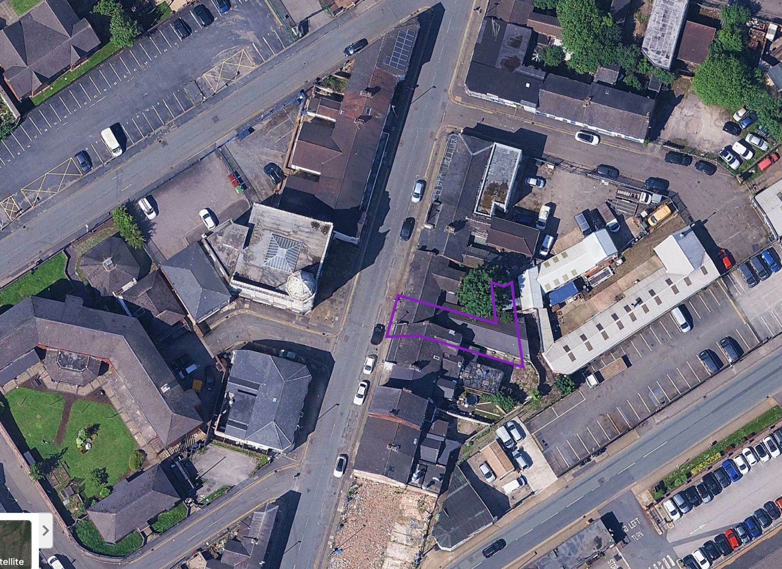 Aerial view of Liverpool Road, Stoke-on-Trent project site